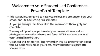 Student Reflection and Presentation Template for Student-Led Conference