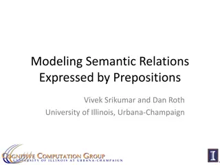 Semantic Relations Expressed by Prepositions in Modeling Study