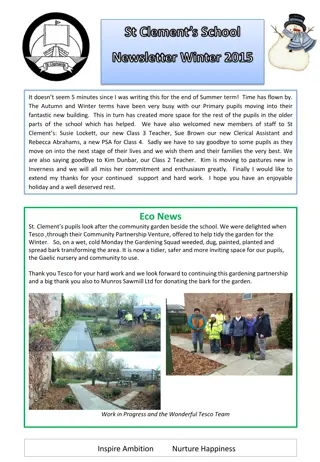 St. Clement's School Newsletter Winter 2015 Update