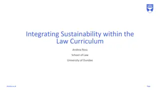 Integrating Sustainability in Law Curriculum: A Comprehensive Approach