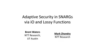 Advanced Security Concepts in SNARGs Using iO and Lossy Functions