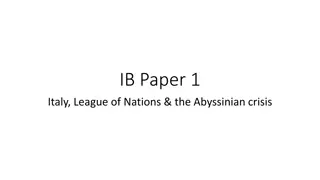 Abyssinian Crisis: Italy, League of Nations, and the Invasion of Abyssinia