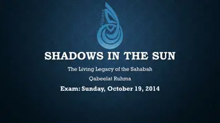 The Living Legacy of the Sahabah - Shadows in the Sun Exam Review