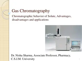 Gas Chromatography: Behavior of Solute, Advantages, Disadvantages, and Applications