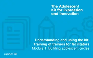 Supporting Adolescents in Emergencies: UNICEF's Kit for Expression and Innovation