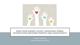 Understanding Parental Influence on Adolescent Anxiety: A Study on Verbal Interactions