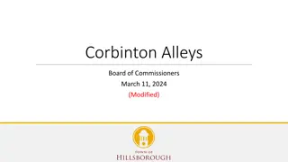 Challenges and Options for Public Maintenance of Corbinton Alleys