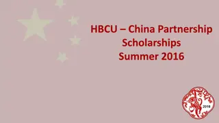 HBCU China Partnership Scholarships Summer 2016 Programs