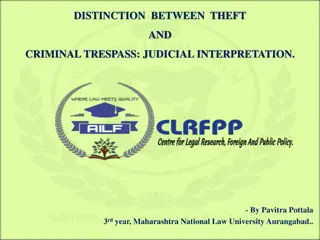 The Distinction Between Theft and Criminal Trespass