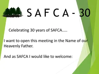 Celebrating 30 Years of SAFCA: A Journey of Growth and Collaboration