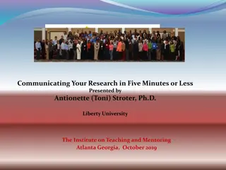 Effective Research Communication Tips by Dr. Antionette Stroter