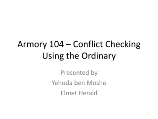 Conflict Checking Process in Heraldry: Armory 104 Overview