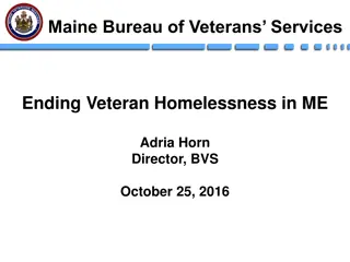 Strategies to End Veteran Homelessness in Maine