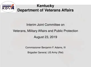 Kentucky Department of Veterans Affairs Update and Priorities