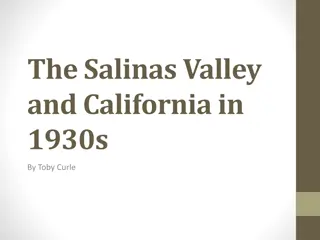 Salinas Valley and California in the 1930s Historical Overview