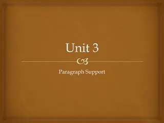 Techniques of Paragraph Support