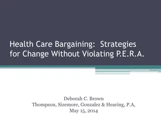 Health Care Bargaining Strategies Without Violating P.E.R.A.