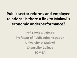 Public Sector Reforms in Malawi: Impact on Economic Performance