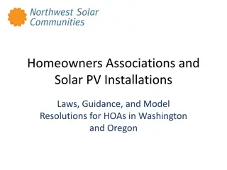 Solar PV Installations Laws for Homeowners Associations in Washington and Oregon