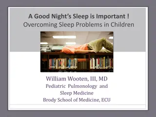 Children's Sleep Patterns and Overcoming Sleep Problems