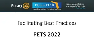 Facilitating Best Practices for PETS 2022