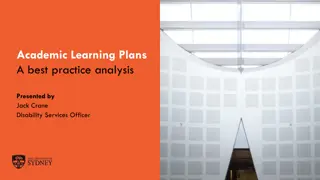 Best Practices for Academic Learning Plans in Disability Services at The University of Sydney