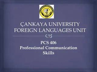 Professional Communication Skills Course Overview at Ankara University