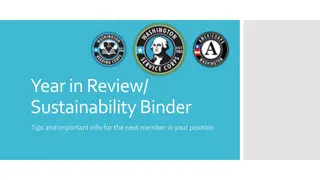 Sustainability Binder: Year in Review Tips & Insights