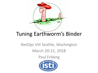 Earthworms Binder NetOps VIII - Tuning and Development Insights