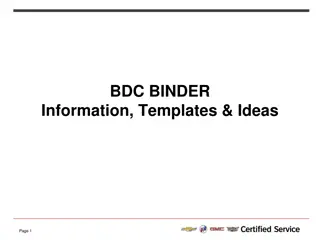 Importance of a BDC Binder in Documenting Processes