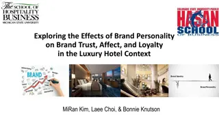 Impact of Brand Personality on Luxury Hotel Trust, Affect, and Loyalty