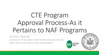 CTE Program Approval Process for NAF Programs in New York