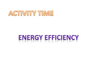 Energy Efficiency in Daily Activities