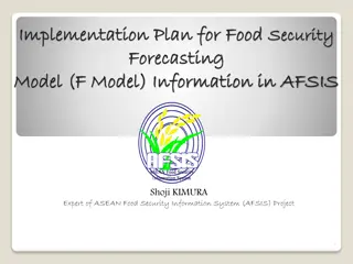 Implementation Plan for Food Security Forecasting Model in AFSIS Project