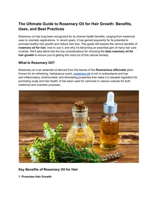 Guide to Rosemary Oil for Hair Growth