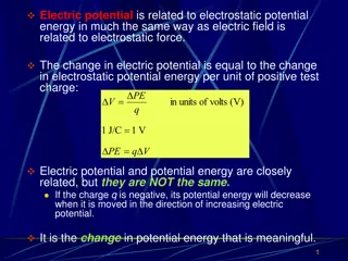 Electric Potential and Its Relationship to Electrostatic Energy