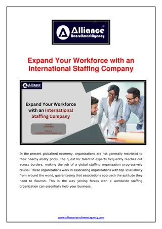 Expand Your Workforce with an International Staffing Company