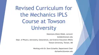 Enhanced Mechanics IPLS Curriculum Implementation at Towson University