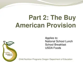 The Buy American Provision in Child Nutrition Programs