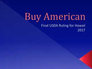 Buy American Final USDA Ruling for Hawaii 2017