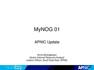 APNIC Internet Resource Analyst Update