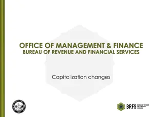 Capitalization Changes in Government Financial Management