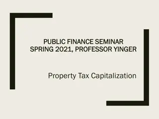 Property Tax Capitalization in Public Finance