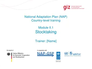 National Adaptation Plan (NAP) Stocktaking Training Overview