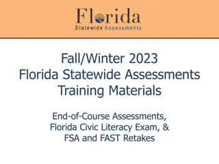 Fall/Winter 2023 Florida Statewide Assessments Training Materials Overview