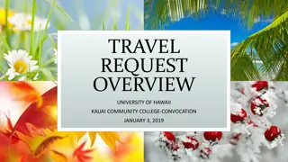 Travel Request Overview for University of Hawaii Kauai Community College Convocation