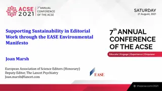 Supporting Sustainability in Editorial Work: EASE Environmental Manifesto