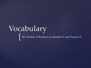 Enhancing Vocabulary: Definitions and Examples