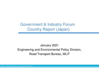 Government & Industry Forum Country Report: Japan Safety and Environmental Measures for Motor Vehicles