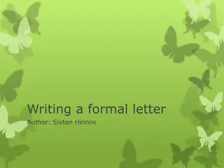 Guidelines for Writing Effective Formal Letters